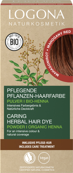 Logona Pflanzen-Haarfarbe Pulver Mahagonirot 100 g