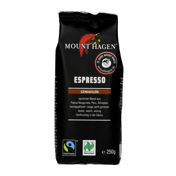 Mount Hagen Espresso Fairtrade gemahlen 250 g