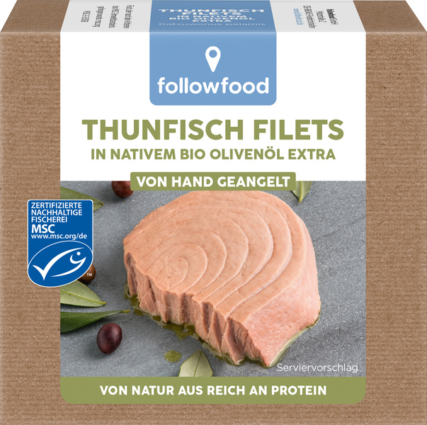 followfood Thunfisch Filets in Bio-Olivenöl 160 g