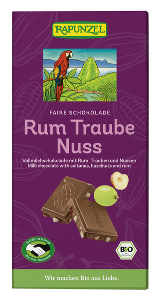 Rapunzel VM Schokolade Rum-Traube-Nuss 100 g