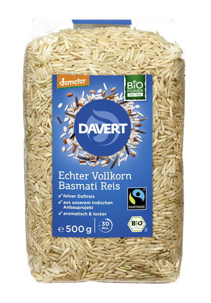 Davert Basmati Reis braun demeter FT 500 g