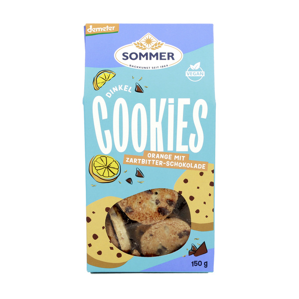 SOMMER BACKKUNST SEIT 1864 Dinkel Schoko Orange Cookies 150 g