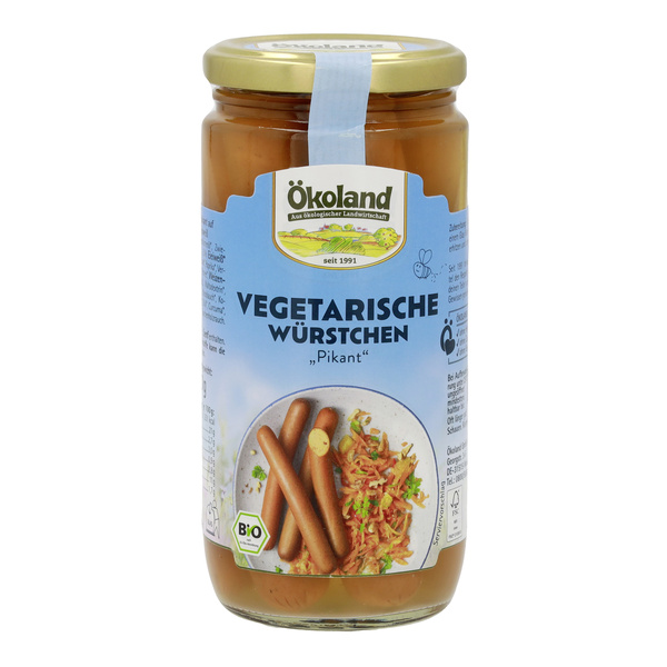 ÖKOLAND Vegetarische Würstchen pikant im Glas 380 g