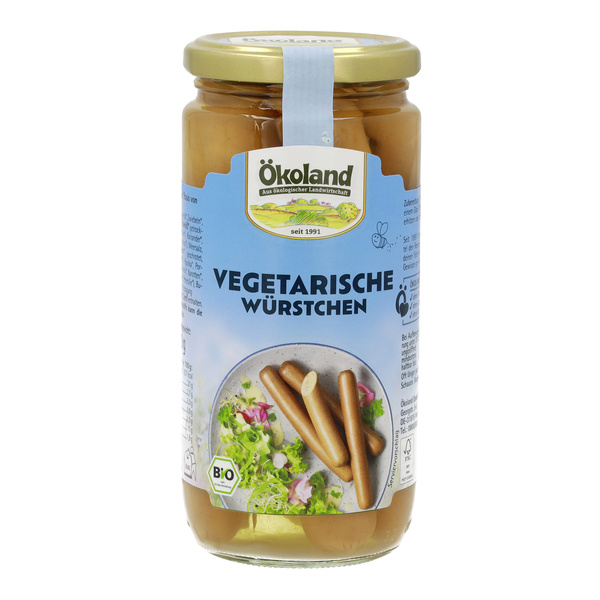 ÖKOLAND Vegetarische Würstchen im Glas 380 g