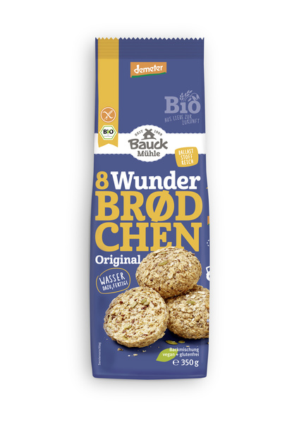Bauck Mühle Wunderbrödchen Original Demeter glf 350 g
