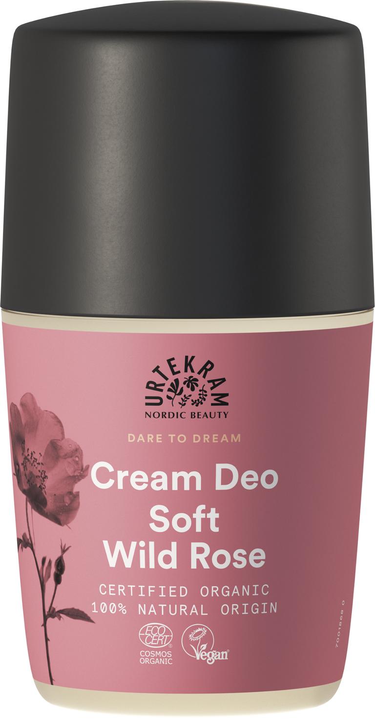 Urtekram Soft Wild Rose Cream Deo Roll On 50ml