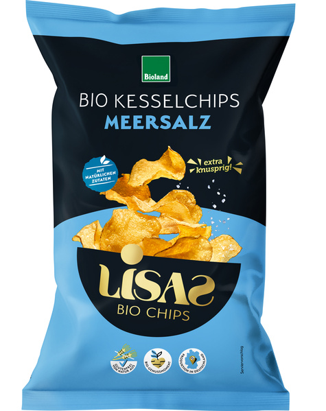 Lisas Bio Chips Kesselchips Meersalz 115 g