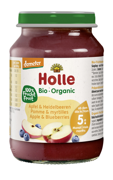 Holle Apfel & Heidelbeeren 190 g
