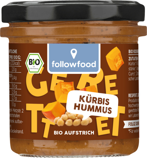 followfood HUMMUS KÜRBIS & KAROTTE 135 g