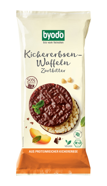 Byodo Kichererbsen Waffeln Zartbitter 65 g