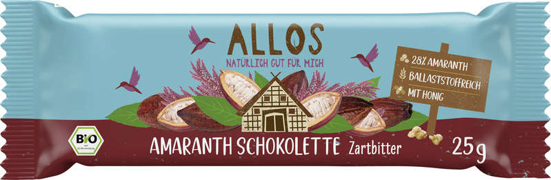 Allos Amaranth Schokolette Zartbitter 25 g