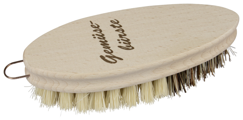 memo Handelsware Holz-Gemüsebürste mit 2 Borstenstärken 1 Stück