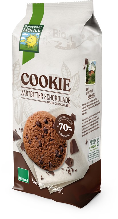 Bohlsener Mühle Cookie mit Zartbitterschokolade 175g