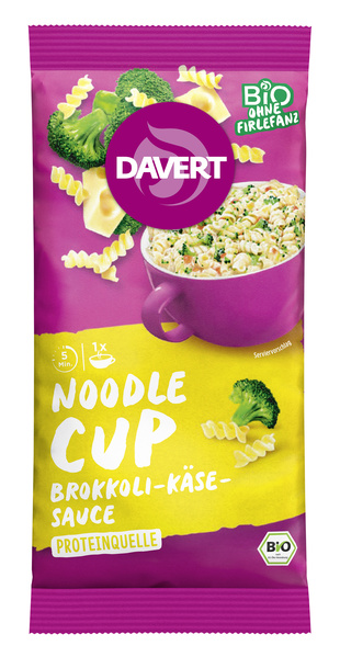 Davert Noodle-Cup Brokkoli Käsesauce 64 g