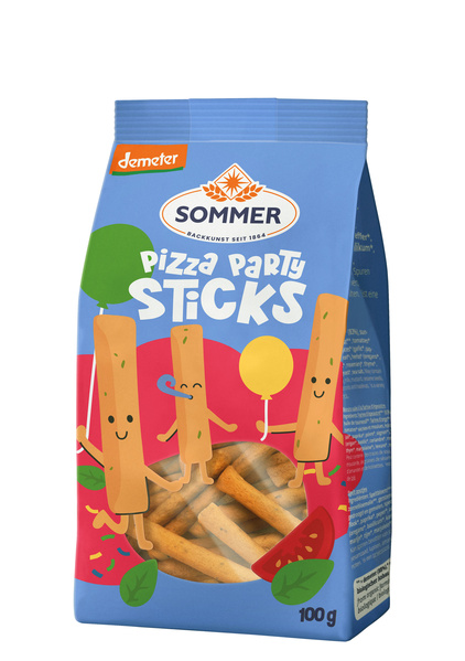SOMMER BACKKUNST SEIT 1864 Dinkel Kinder Pizzaparty Stängel demeter 100 g