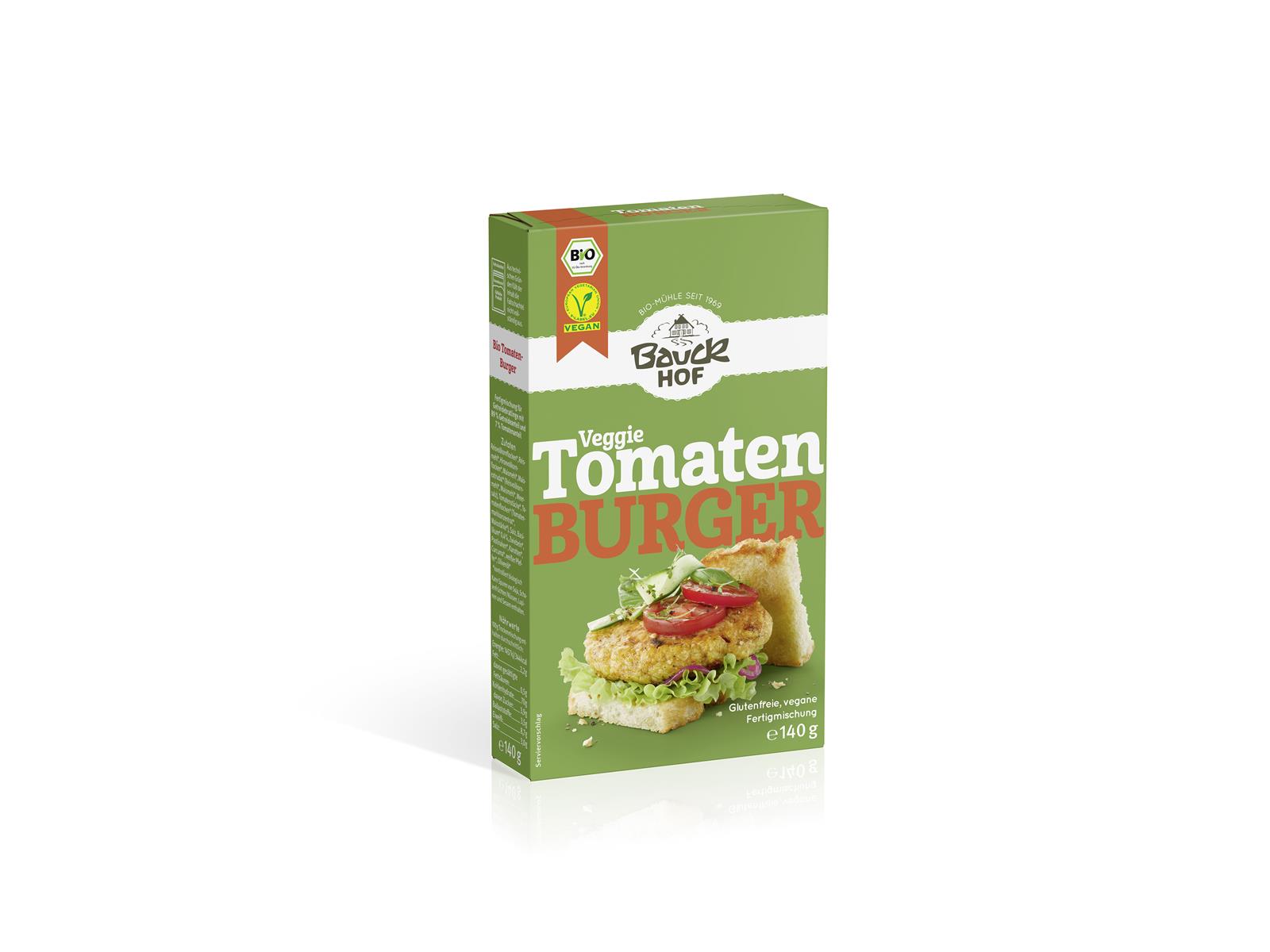Bauckhof Tomaten Basilikum Burger Glutenfrei 140g