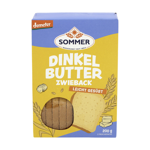 SOMMER BACKKUNST SEIT 1864 Dinkel Butter Zwieback 200 g