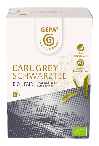 GEPA - The Fair Trade Company Earl Grey Schwarztee 20 Btl. 34 g