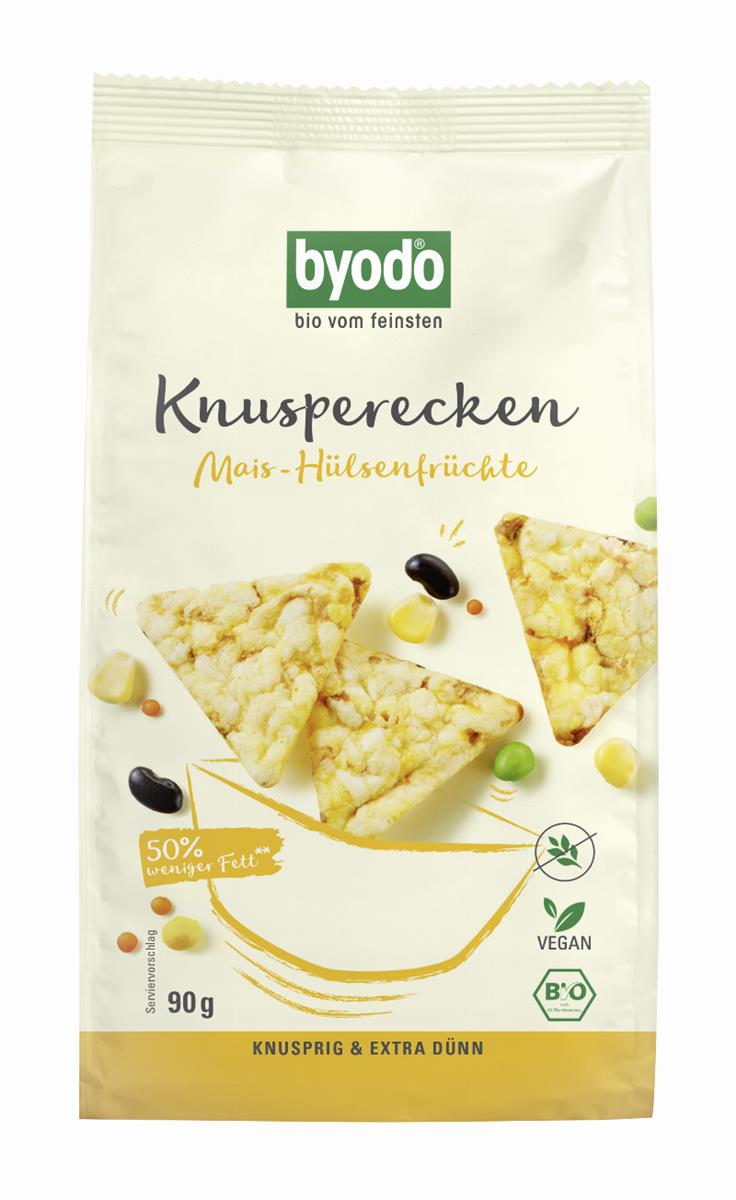 Byodo Knusperecken Mais-Hülsenfrüchte 90g