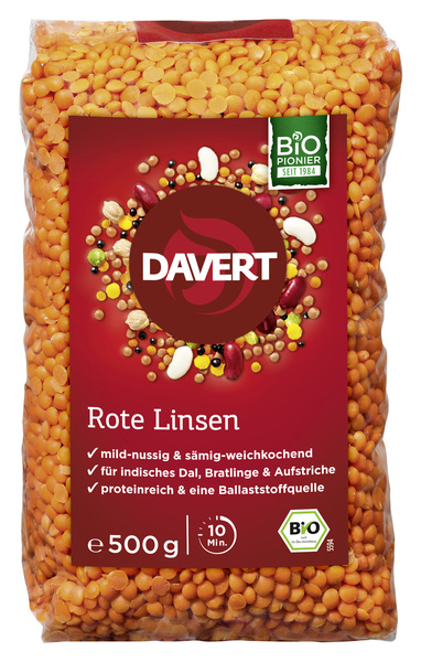 Davert Linsen rot ganz 500 g
