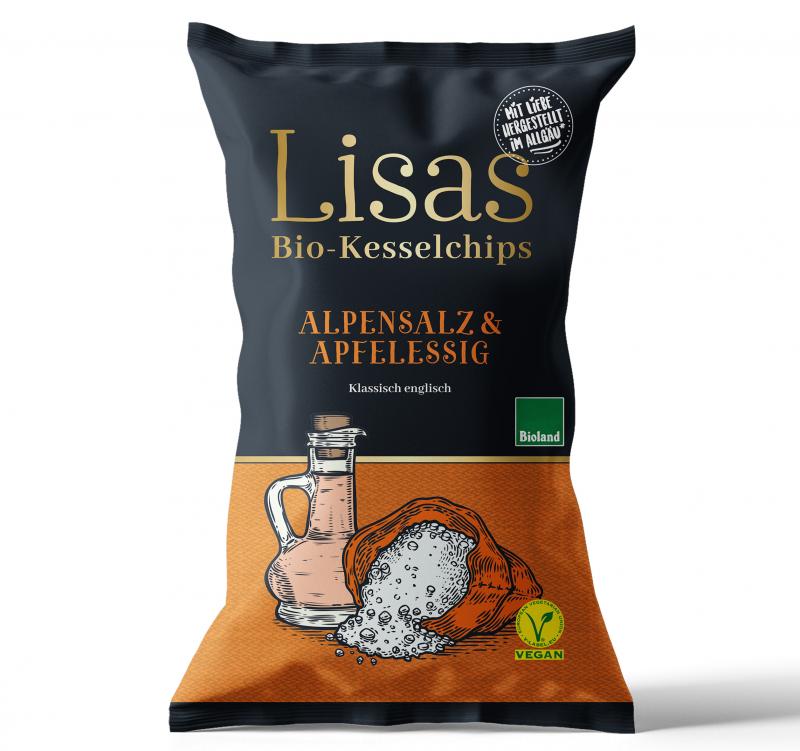 Lisas Kartoffelchips Kesselchips Alpensalz & Apfelessig 125g