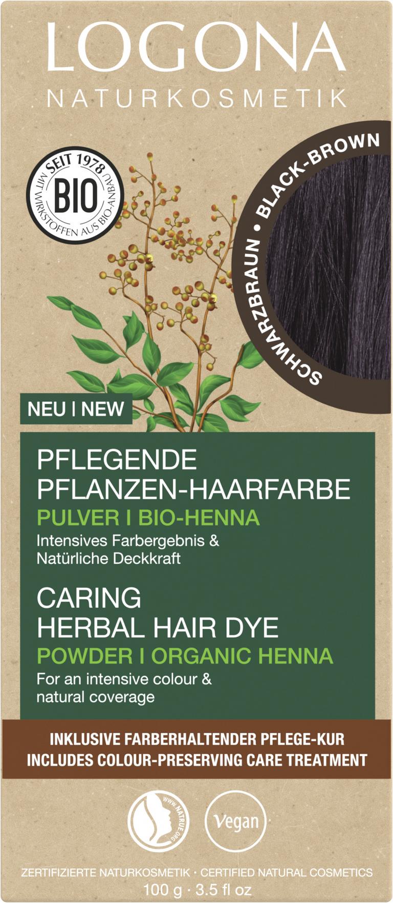 Logona Pflanzen-Haarfarbe Pulver kaffeebraun 100g