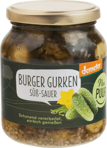 Nur Puur Burger Gurken süß-sauer 350 g