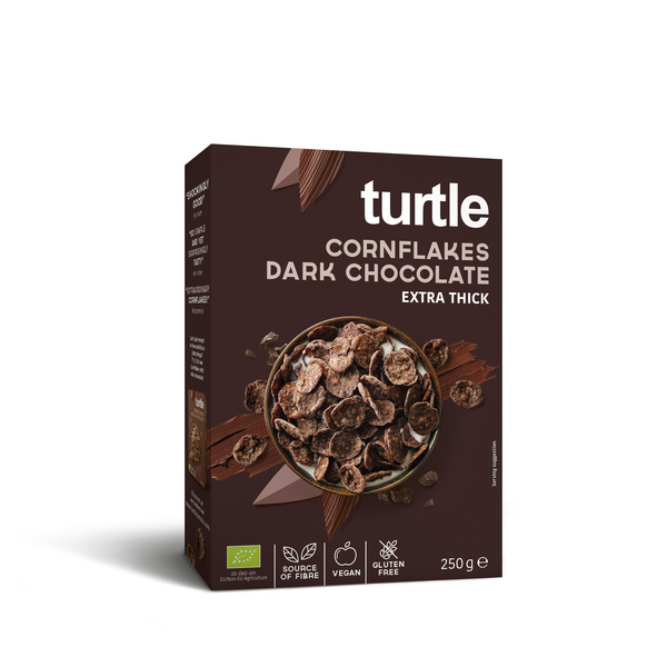 Turtle - Better Breakfast Chocolate Cornflakes - Dark glf 250 g
