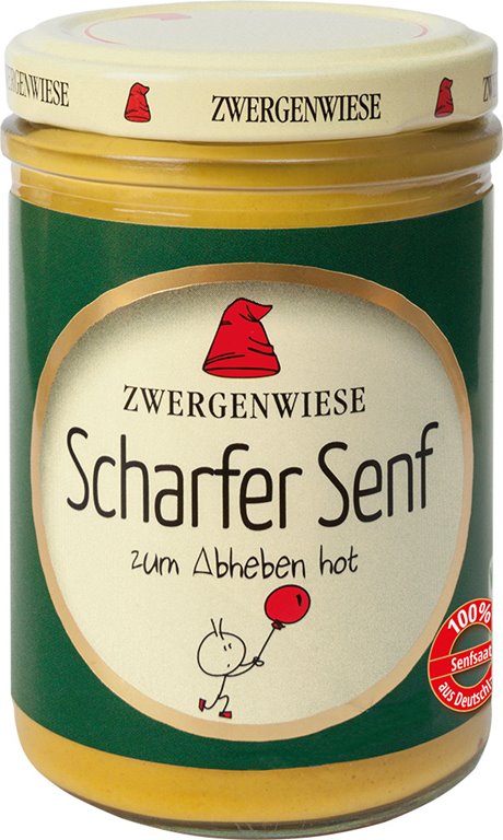 Zwergenwiese Scharfer Senf 160 ml
