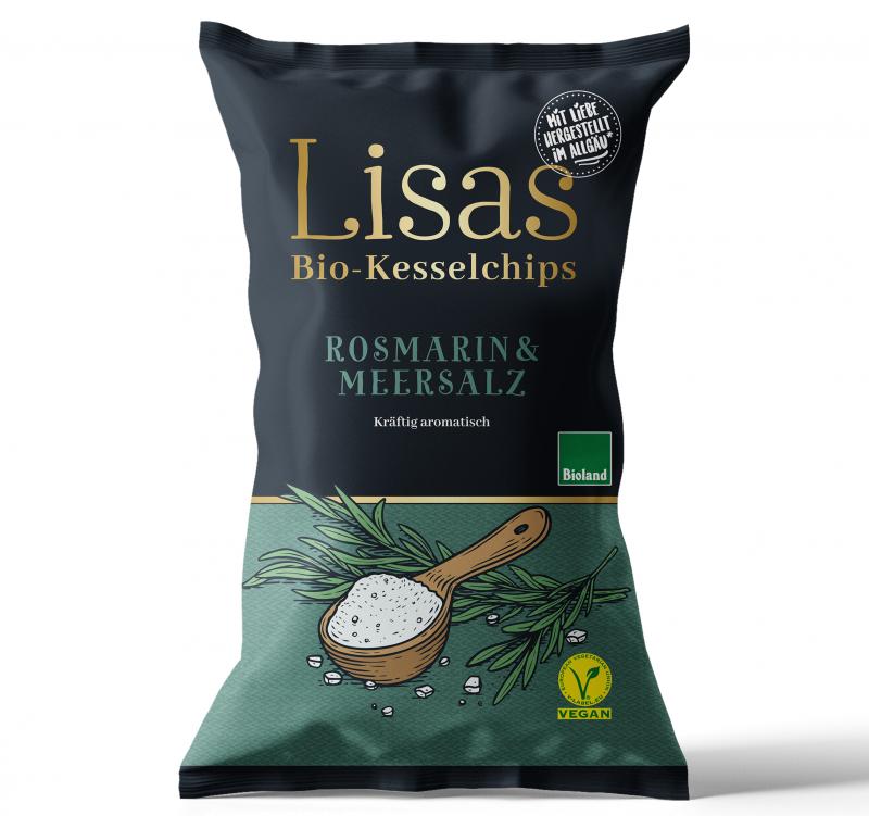 Lisas Kartoffelchips Kesselchips Rosmarin & Meersalz 125g