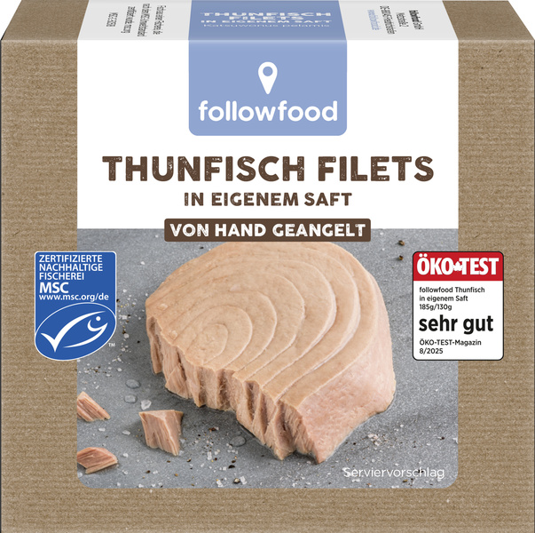 followfood Thunfisch Filets in eigenem Saft 185 g