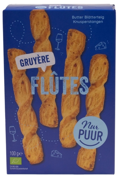 Nur Puur Flûtes Gruyère 100 g