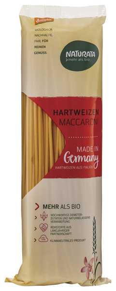 NATURATA Hartweizen Maccaroni lang hell 500 g