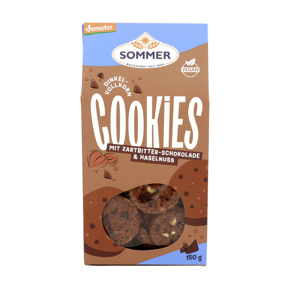 SOMMER BACKKUNST SEIT 1864 Dinkel Schoko Cookies Vollkorn 150 g