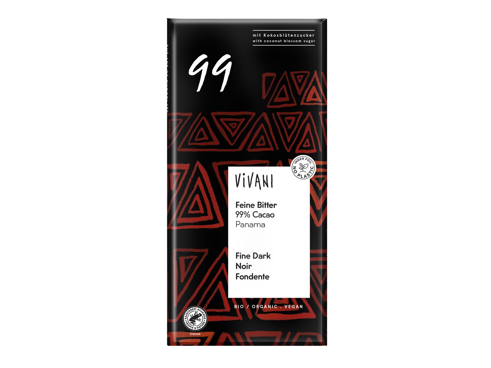 Vivani Feine Bitter mit 99% Cacao Panama 80 g