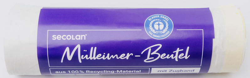 memo Handelsware Secolan Müllbeutel  mit Zugband 35l weiß 20 Beutel