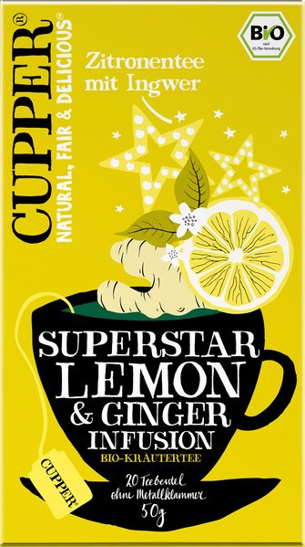 Cupper Zitronentee mit Ingwer 20 Btl. 50 g