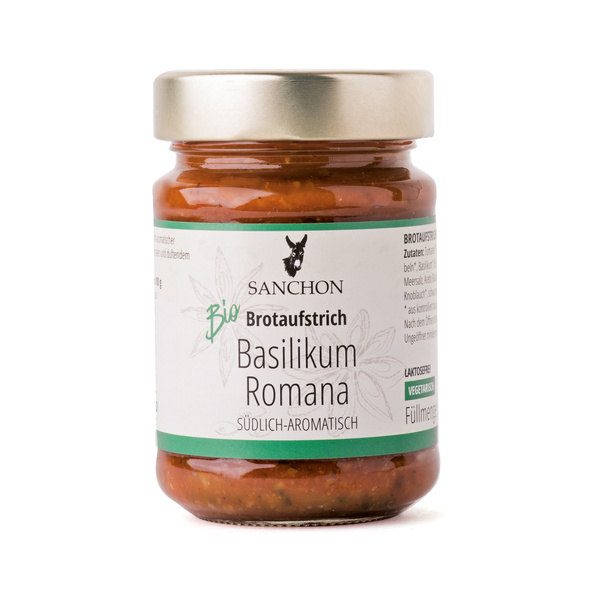 Sanchon Brotaufstrich Basilikum Romana 190 g