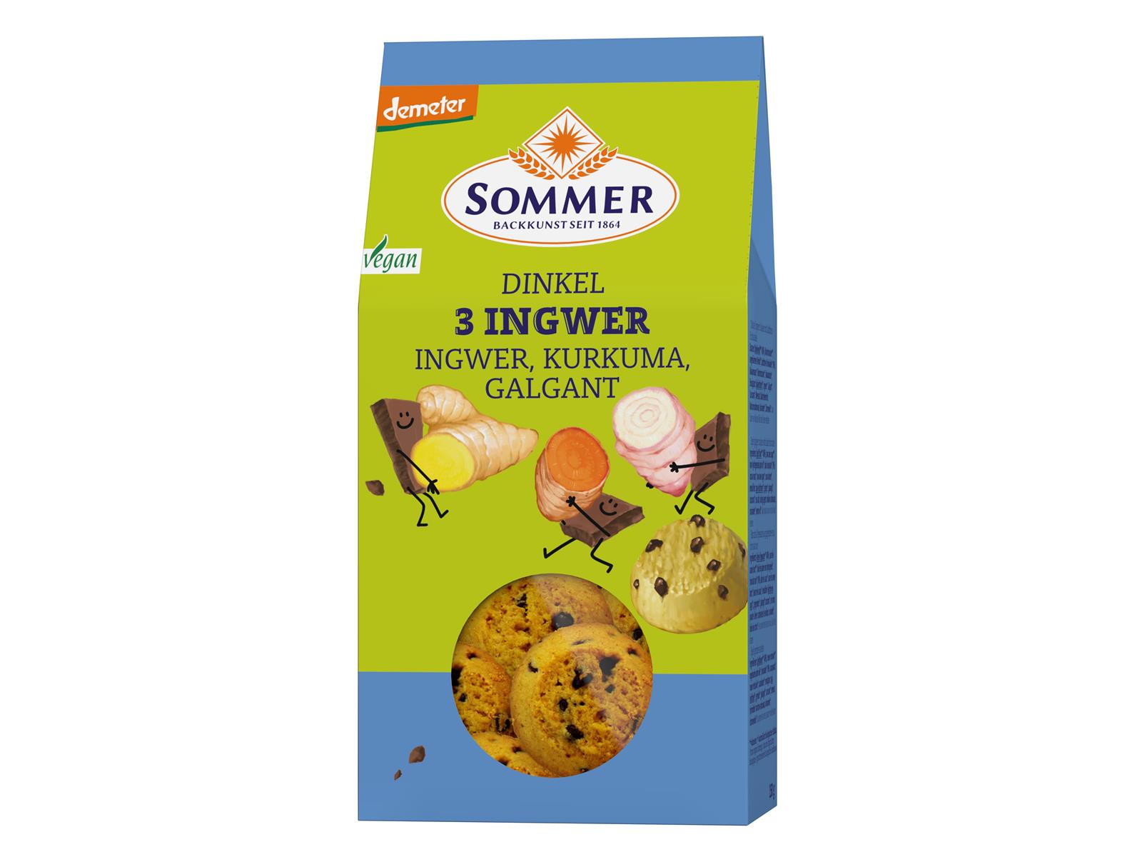 Sommer Dinkel 3 Ingwer Cookies 150 g