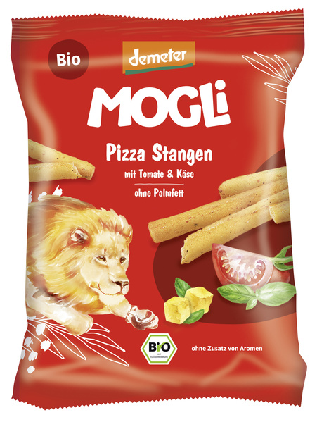 Mogli Pizza Stangen mit Tomate und Käse 75 g