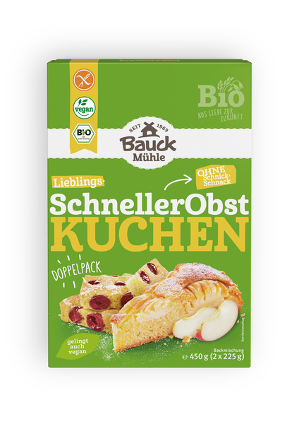 Bauck Mühle Schneller Obstkuchen gf 450 g