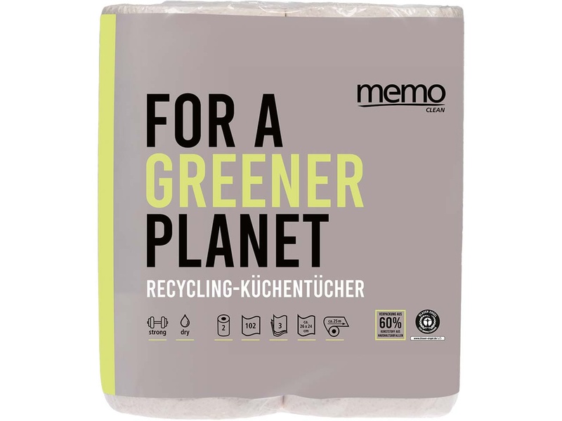 memo memo Küchenrollen Recycling Strong & Dry 2 Stk. 2 Stück