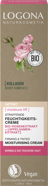 Logona Moisture Lift straffende Feuchtigkeitscreme getönt 30 ml