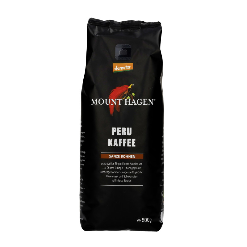 Mount Hagen Demeter Röstkaffee Peru ganze Bohne 500g
