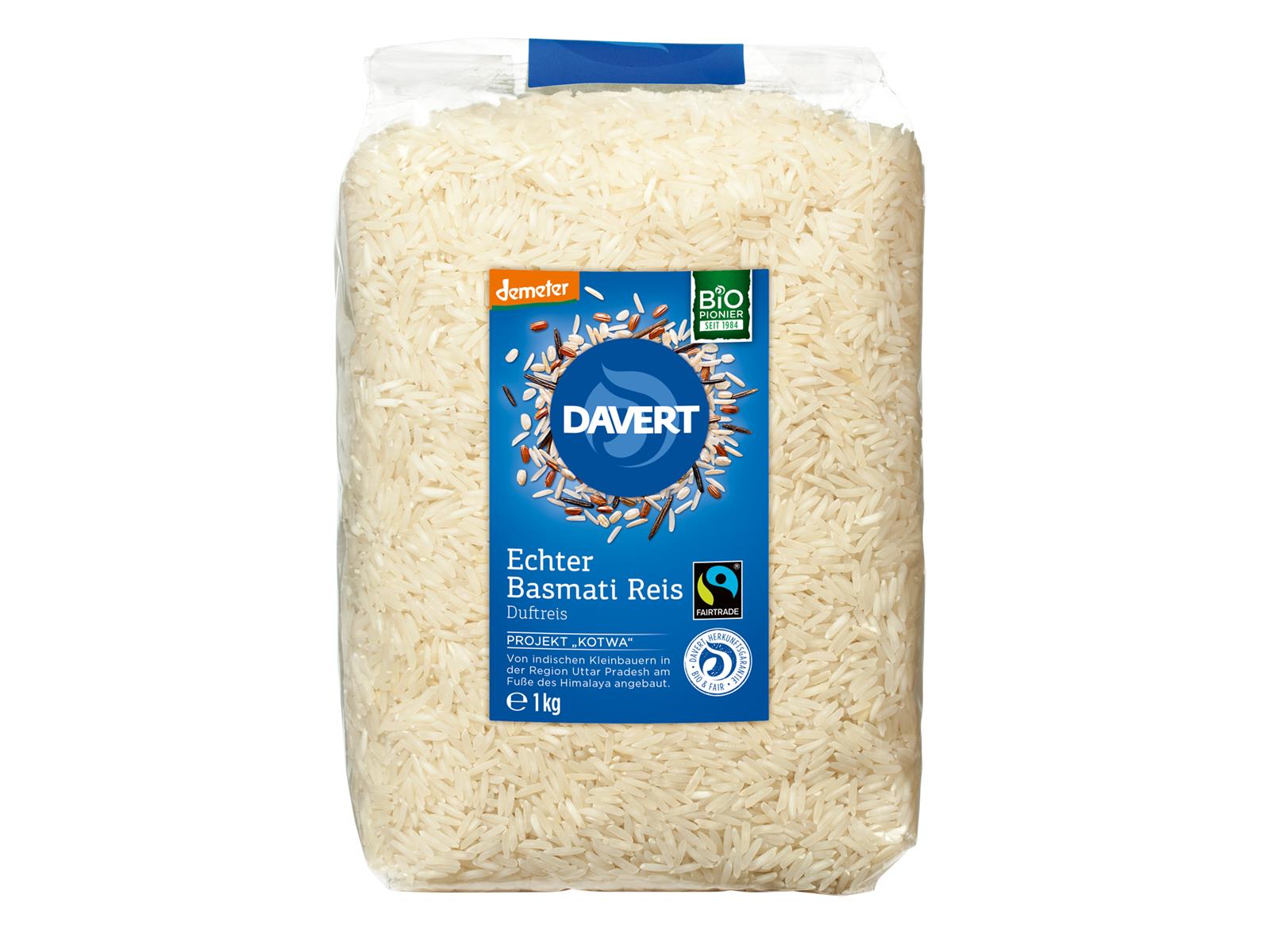 Davert Basmati Reis weiß demeter 1kg