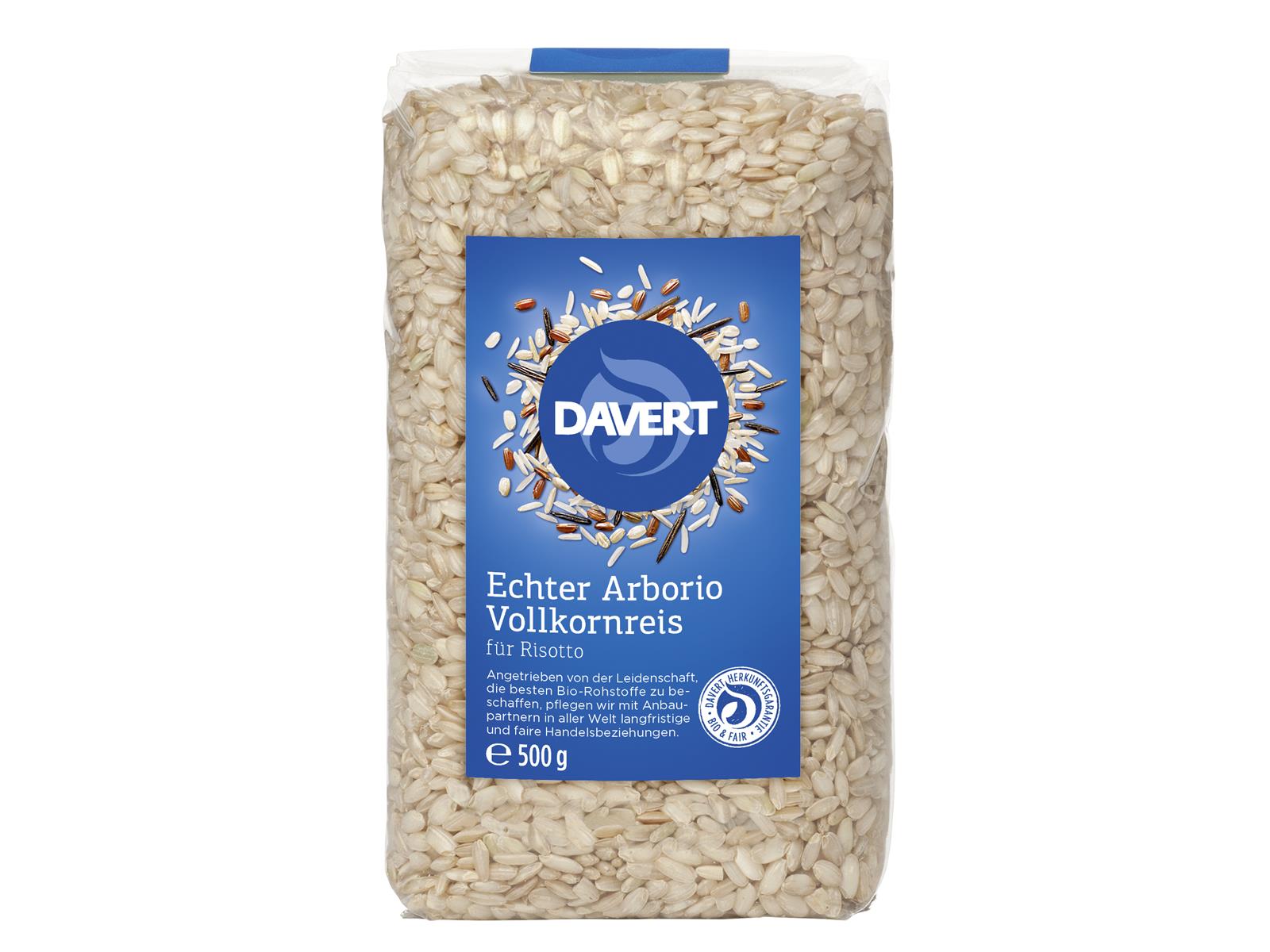 Davert Arborio Reis Vollkorn für Risotto 500 g