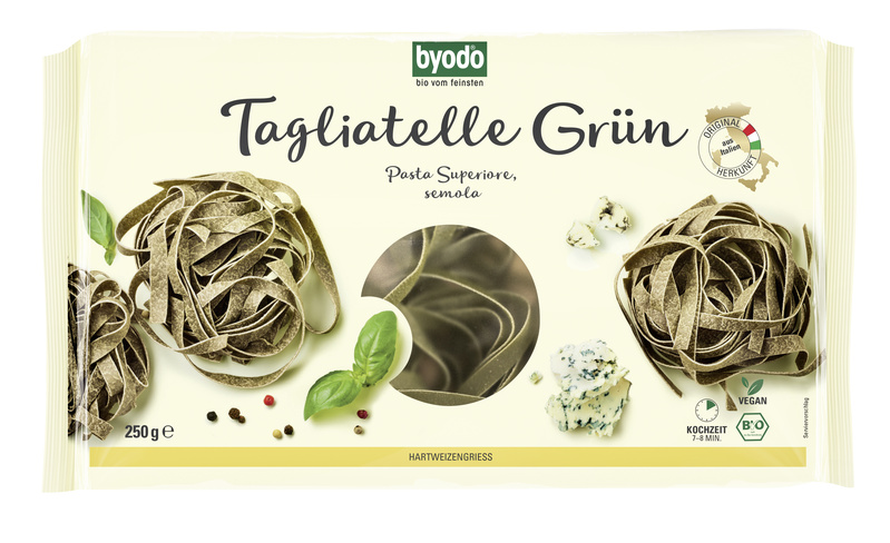 Byodo Tagliatelle grün semola Nester 250 g