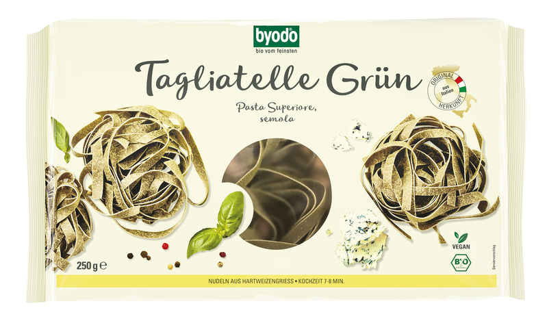 Byodo Tagliatelle grün semola Nester 250 g