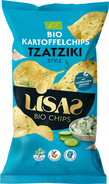 Lisas Bio Chips Kartoffelchips Tzatziki 125 g