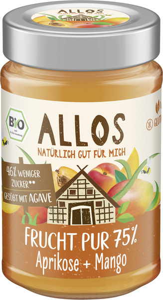 Allos Frucht Pur 75% Aprikose + Mango 200 g